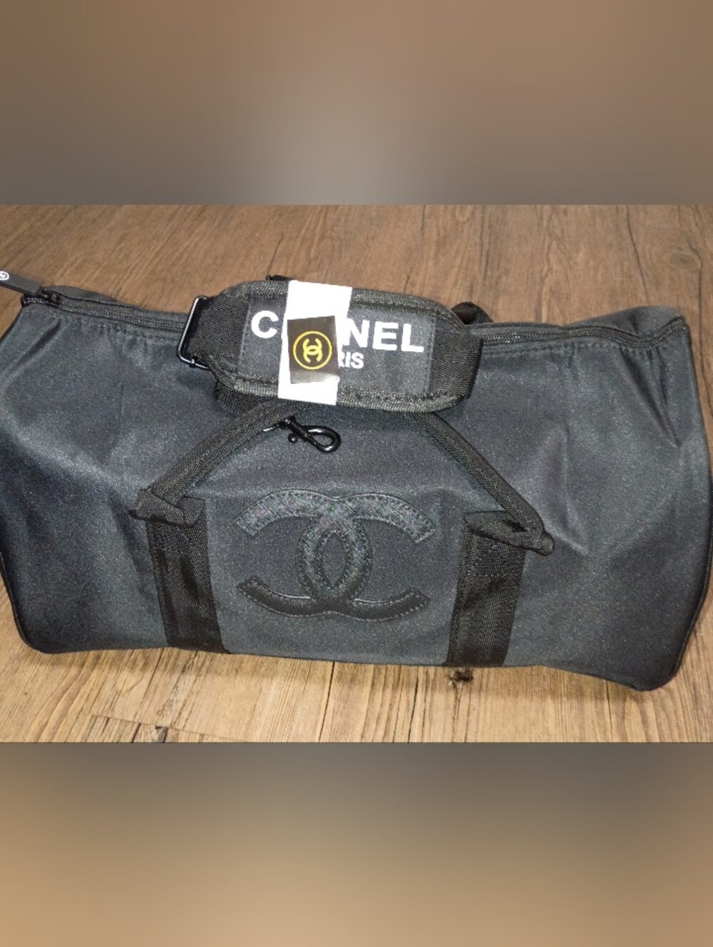 NIP CHANEL GWP Black Duffel Bag With Black CC Logo